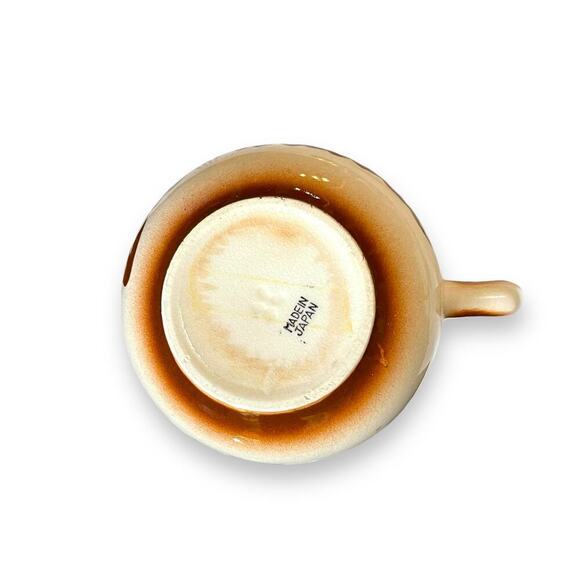 Vintage “Texas Demitasse” Pair Ceramic Glazed Oversized Coffee Mugs Japan Made - Picture 13 of 16